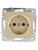 Розетка VESNA с защитой от детей ПБТ зол. LEZARD 742-3688-124B