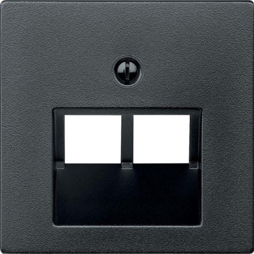 Плата центральная для мех. розетки 2хRJ45 Merten антрацит SchE MTN298014