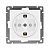 Розетка 1-м СП Афина 16А IP20 с заземл. защ. шторки механизм бел. Universal A0049