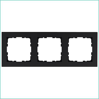 Рамка 3-м G-Classic черн. матов. soft touch Jasmart G1003PB