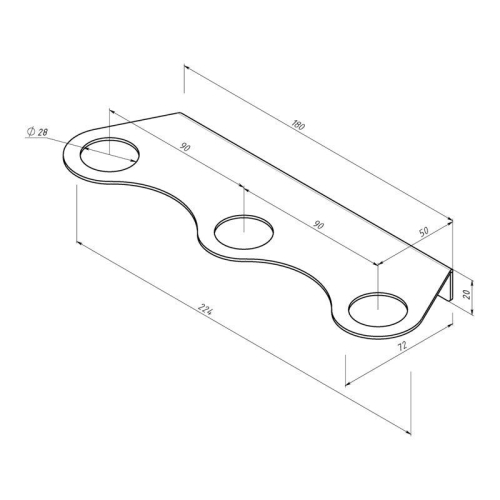 Держатель дозатора для жидкого мыла и шампуней на 3 флакона настенный бел. Rexant 38-0702