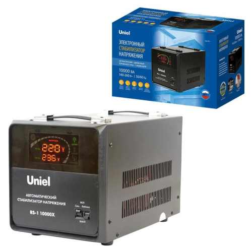 Стабилизатор напряжения RS-1 10000X 10000В.А 1ф релейный напольн. TM Uniel UL-00012860