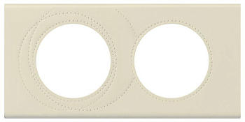 Рамка 2-м Celiane кожа макиато Leg 069432