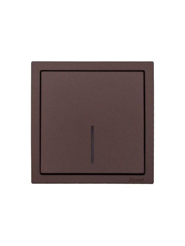 Выключатель 1-кл. с индик. СП ZIMA IP20 10А безвинт. зажим шоколад LEZARD 704-7388-111QC