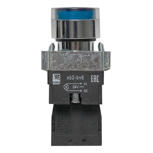 Кнопка BW61 с подстветкой 24В син. NO PROxima EKF xb2-bw61-24