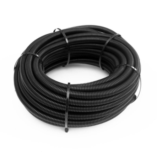 Труба гофрированная ПА dвн 9.8мм dнар 13.2мм безгалоген. (HF) стойкая к УФ разрезная черн. (уп.25м) Промрукав PR02.0315