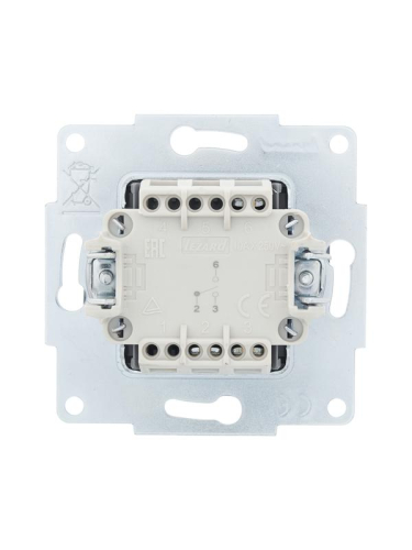 Переключатель проходной 1-кл. СП Vesna механизм графит LEZARD 742-3488-105