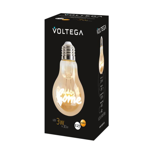 Лампа светодиодная филаментная Loft 271 A60 3Вт 2400К E27 Voltega 8581