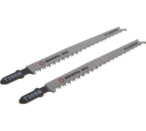 Пилки для лобзика Т308В по дереву ламинату чистый рез 116х90мм (уп.2шт) Вихрь 73/10/5/10
