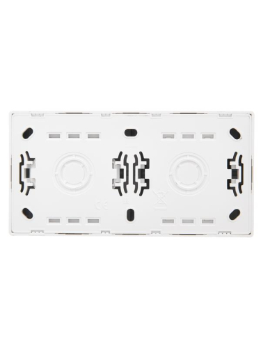 Блок ОП LETO (1-кл. выключатель + 1-м розетка с заземл.) горизонт. бел. LEZARD 752-0200-170BAP