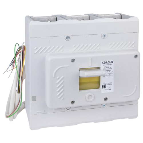 Выключатель автоматический 630А 2500lm ВА51-39-331810 УХЛ3 690AC НР110AC/DC КЭАЗ 326713