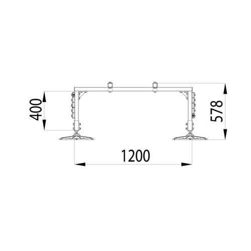 Конструкция опорная для установки оборудования TECHNORAPTOR FOOT 1200х5000 тип 2 KM-TR-F-SSEI-1200-5000-2 КМ TR0022