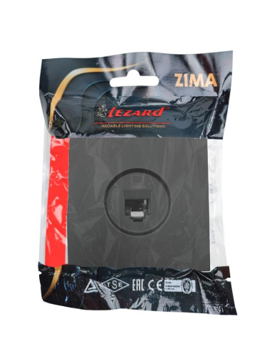 Розетка компьютерная 1-мест. СП ZIMA IP20 черн. бархат LEZARD 704-4288-139
