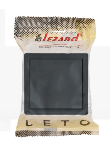 Выключатель 1-кл. ОП LETO графит LEZARD 752-3400-100