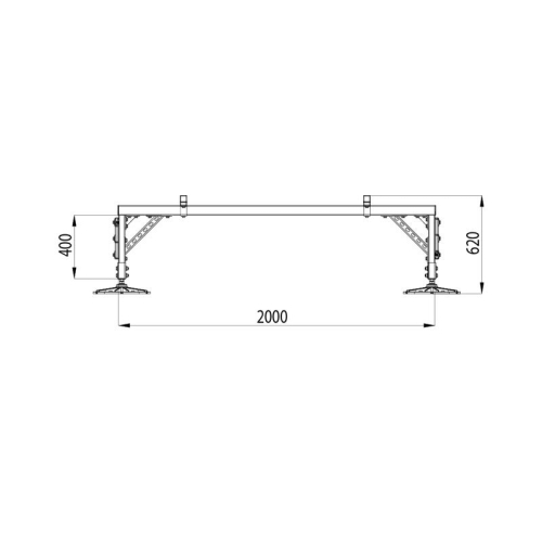 Конструкция опорная для установки оборудования TECHNORAPTOR FOOT 2000х2000 KM-TR-F-SSEI-2000-2000 КМ TR0043