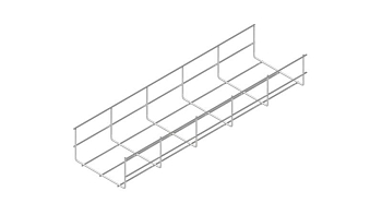 Лоток проволочный 200х85 L3000 сталь 5мм PL85-200-5-3000 оцинк. КМ LO20489