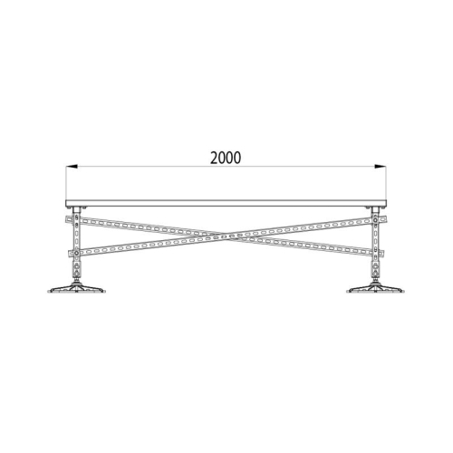 Конструкция опорная для установки оборудования TECHNORAPTOR FOOT 1200х2000 тип 2 KM-TR-F-SSEI-1200-2000-2 КМ TR0014