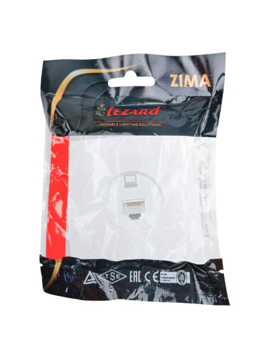 Розетка компьютерная 1-м СП ZIMA IP20 кат.5 механизм бел. LEZARD 704-0288-139
