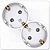 Розетка 2-м СП Simon24 16А IP20 2х2P+E Schuko без защ. шторок механизм бел. Simon 2450459-030