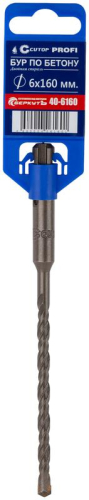 Бур по бетону Profi двойн. резьба SDS-Plus 6х160мм Cutop 40-6160