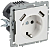 Розетка BRITE РЮш10-2-БрАБ 16А с USB A+A 3.1А с заземл. защ. шторки механизм арктич. бел. IEK BR-R14-16-U21-D31-K91
