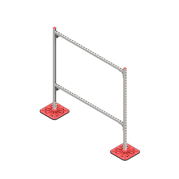 Конструкция опорная для горизонт. прямоугол. воздуховодов и метал. лотков кабеленесущих систем TECHNORAPTOR FOOT 1500х1500 KM-TR-F-SSHRAD-1500-1500 КМ TR0096