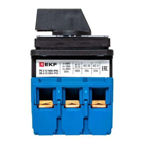 Переключатель кулачковый ПК-2-13 3п 100А "ВКЛ-ВЫКЛ" IP65 EKF pk-2-13-100-65