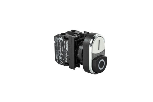 Кнопка сдвоенная выступающая (1НО+1НЗ) черн./бел. EMAS B102K21HB