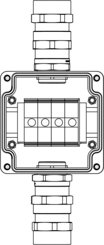 Корпус взрывозащищенный 120х120х90мм 1 Ex e IIC T5 Gb / Ex tb IIIB T95град.C IP66 GRP DKC 1231.031.20.04Y