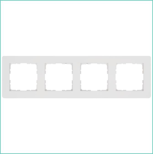 Рамка 4-м G-Flex бел. глянцевый Jasmart G1104W