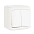 Переключатель проходной 2-кл. ОП Quteo 10А IP44 250В 10AX бел. Leg 782301