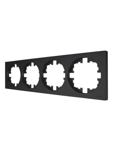 Рамка 4-м OSEN горизонт. квадрат механизм черн. бархат LEZARD 743-4200-149