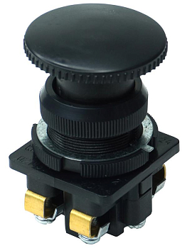 Выключатель кнопочный КЕ-021 У3 исп.2 1НО+1НЗ гриб без фиксации 10А IP40 660В черн. Электротехник ET506636