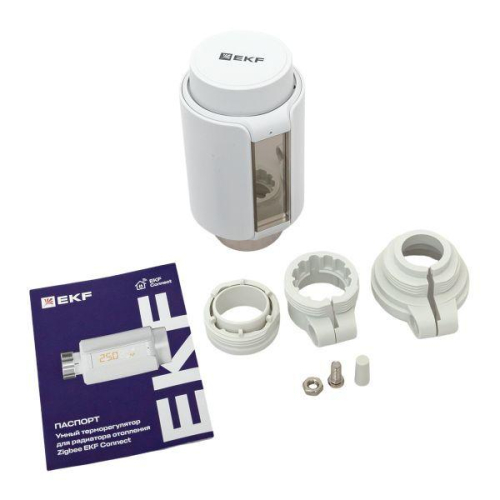 Терморегулятор умный для радиатора отопления (термоголовка) Zigbee Connect EKF ett-8