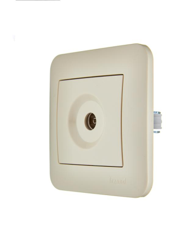 Розетка телевизионная проходная TV СП ASTI IP20 в сборе крем. LEZARD 7081-0303-129