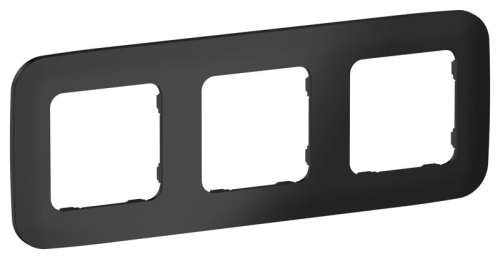 Рамка 3-м СП FLITE РУ-3-А-ФлЧ черн. IEK FI-M32-31-20-K02