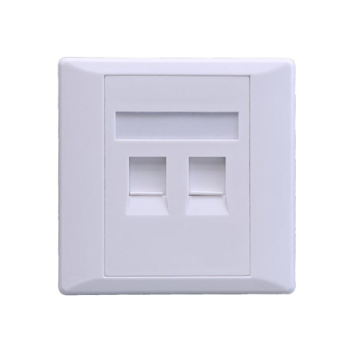 Панель лицевая 2 порта 80х80 Keystone шторка (DIY) SUPRLAN 10-0334-1