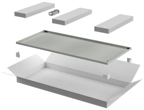 Дверь металлическая для шкафа LINEA E 18U 600мм сер. ITK LE35-18U6X-DM