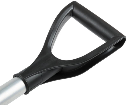 Лопата для уборки снега "Актив-Авто" 365х260х900мм укороченный съемный алюм. черенок; пластик. 68106