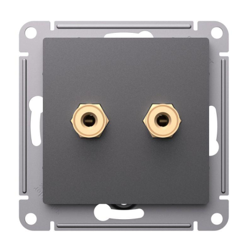Аудиорозетка двойная AtlasDesign базальт SE ATN001487