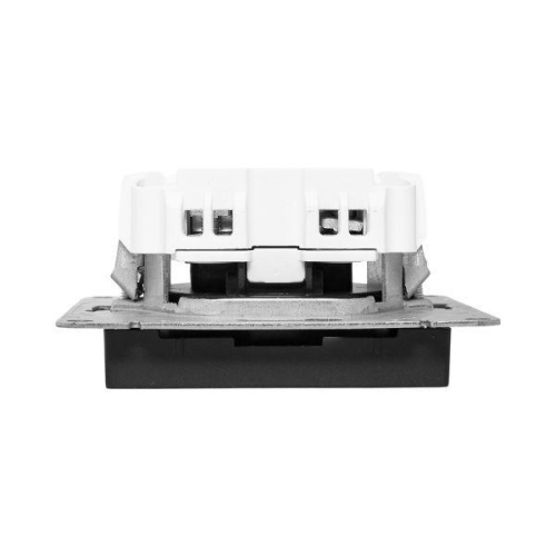 Розетка СП Эпика 16А без заземл. защ. шторки механизм черн. EKF UP1-SOB-101