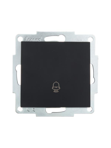 Механизм кнопки звонка СП VESNA черн. бархат LEZARD 742-4288-103