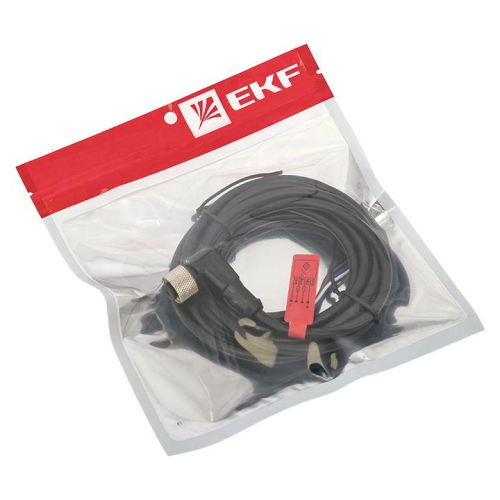 Кабель-разъем М12 4-PIN угловой EKF PLG-12L-4-2