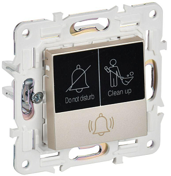 Кнопка звонка SKANDY 10А SK-V17Sh для отелей с индикацией шампань IEK SK-V14-2-10-K37