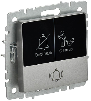 Кнопка звонка BRITE 10А ВС10-1-9-БрС для отелей с индик. механизм сталь IEK BR-V14-2-10-K46