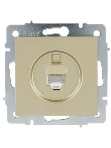 Розетка компьютерная 1-м СП Vesna механизм титан LEZARD 742-3788-139
