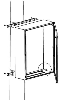 Комплект крепления к столбу для шкафов CE/RAM box ширина 600мм DKC R5FB600