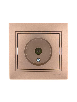 Розетка телевизионная оконечная TV СП Mira 16А IP20 со вставкой свет. корич. перламутр. LEZARD 701-3131-130