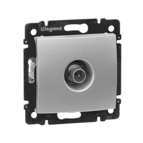 Розетка телевизионная проходная TV СП Valena 14дБ 2400МГц механизм алюм. IEK 770131