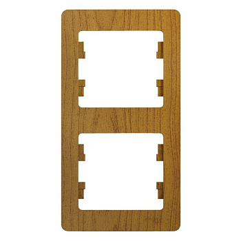 Рамка 2-м Glossa вертикал. дер. дуб SE GSL000506